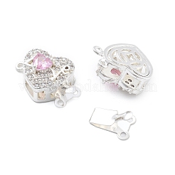 Латунные микро проложить кубического циркония ящик с застежками KK-B125-07S-01