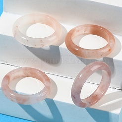 Кольца из натурального синьцзянского золотого шелка и нефрита для женщин RJEW-G360-01B