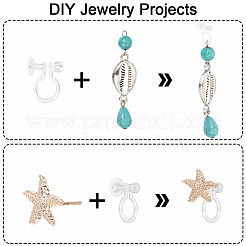 200 шт. пластиковая фурнитура для сережек-клипс FIND-SP0001-07