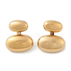 Овальные серьги-гвоздики из нержавеющей стали 304&nbsp;EJEW-M073-08G