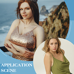 3 шт. 3 стиля ожерелья с подвеской-бантом из латуни и нержавеющей стали для женщин NJEW-UN0001-66