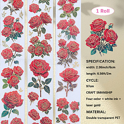 2 рулон 2-х цветных наклеек-планировщиков с цветочным узором DIY-CN0001-42B