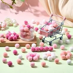 120шт. 4-х цветный полиэстеровый помпоновый шарик&nbsp;FIND-SC0019-66A