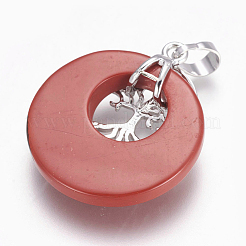 Природные красной яшмы подвески&nbsp;G-F573-C16