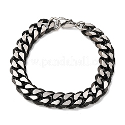 Браслеты из кубинской цепочки из нержавеющей стали 304 для мужчин и женщин BJEW-C124-04B-02