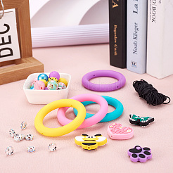 Набор для самостоятельного изготовления силиконовых подвесок в виде колец и пчел&nbsp;DIY-TA0010-11