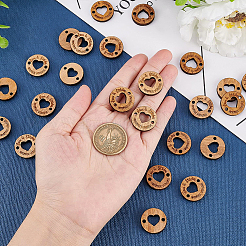 Подвески из неокрашенного дерева&nbsp;WOOD-BC0001-06