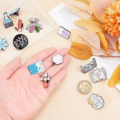 14 шт. 14 стиля броши из черного сплава на тему химии JEWB-SC0001-48