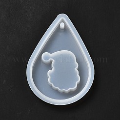 DIY рождественский кулон Санта-Клауса силиконовые Молды для статуй DIY-G056-A04