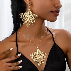 Ожерелья и серьги-подвески из сплава «Хвост феникса»&nbsp;FS-WGDD50B-01