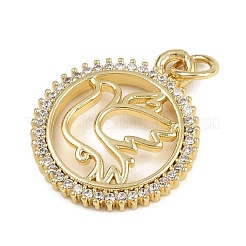 Латунные микро проложить кубического циркония подвески&nbsp;KK-Z123-13G