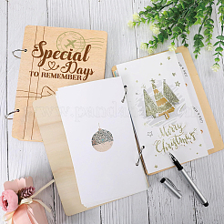 Деревянная папка с 2 кольцом DIY-WH0547-028