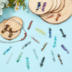 32 шт. 16 стиля подвески-соединители из натуральных драгоценных камней&nbsp;PALLOY-GO00060