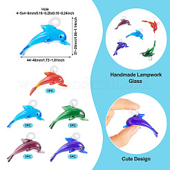 5шт 5 цвета подвески ручной работы лэмпворк LAMP-TA0001-66