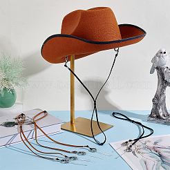 4 шт. 2 стиля замшевый шнур для шляпы подбородочный ремешок&nbsp;HJEW-NB00309