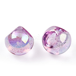 УФ-покрытие радужными переливающимися акриловыми бусинами&nbsp;X-OACR-G012-04E