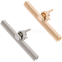 4 шт. 2-цветные застежки-защелки для сумок из цинкового сплава с поворотным замком&nbsp;PURS-CP0001-04