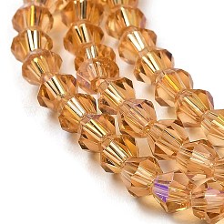 Прозрачные стеклянные бусины гальваническим пряди&nbsp;GLAA-F029-2mm-D18