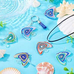 5 шт. 5-х цветные большие подвески ручной работы в технике лэмпворк LAMP-TA0001-67