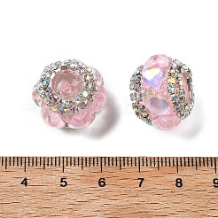 Акриловые бусины-рондели со стразами&nbsp;OACR-S048-02F