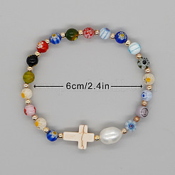 Браслеты из круглых бусин ручной работы в технике лэмпворк KZ7867-5