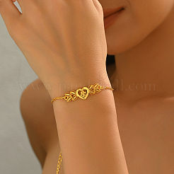 Браслеты из латуни с сердечками и пшеницей на день матери SC5095
