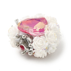 Сердце с короной полимерная глина стразы кисточка подвесные бусины CLAY-E004-01