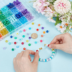 700 шт. 28-х цветные прозрачные и непрозрачные пластиковые бусины KY-PH0002-30