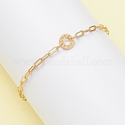 Латунное кольцо со словом «любовь» браслеты&nbsp;BJEW-JB12816