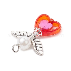 Сердце с ангелом акриловые подвески PALLOY-JF03725-04