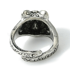 Винтажные открытые манжеты из леопардового сплава RJEW-K275-42AS