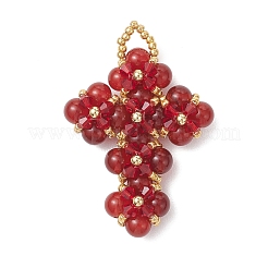 Подвески-кресты из натуральных и синтетических драгоценных камней&nbsp;PALLOY-MZ01151