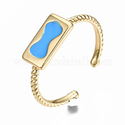 Манжеты из латуни с эмалью RJEW-N035-036-NF