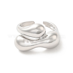 Латунные открытые кольца манжеты RJEW-P098-05P