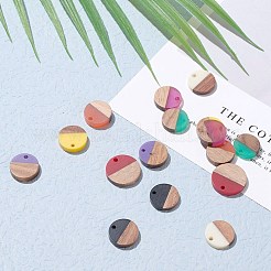 Подвески из смолы и ореха 8 цвета&nbsp;RESI-X0001-30A