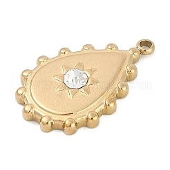 Подвески из нержавеющей стали 304 со стразами STAS-I325-033G