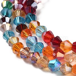 Прозрачные стеклянные бусины гальваническим пряди&nbsp;LS-EGLA-A039-T4mm-B29