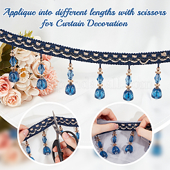 Кружевная бахрома из полиэстера длиной 4 м. SRIB-WH0026-28