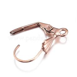 Фурнитура для сережек с застежкой-рычагом из нержавеющей стали 304 с ионным покрытием (IP) STAS-D167-59RG