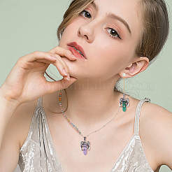 9 шт. 9 стиля подвески с заостренными драгоценными камнями&nbsp;G-DC0001-33