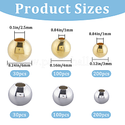 Латунные гладкие круглые бусины&nbsp;KK-SP0002-28