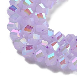 Стеклянные бусины с гальваническим покрытием &nbsp;GLAA-Q105-04J