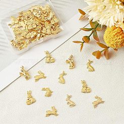 60 шт. 5 стиля пасхальный кролик сплав маленькие кабошоны ручной работы FIND-OC0001-50