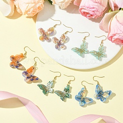 Серьги-бабочки из нержавеющей стали 304 EJEW-FS00034