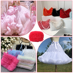 3 ярд плиссированной кружевной отделки из полиэстера OCOR-CY0001-02C