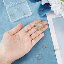 10 шт. латунные крючки для сережек из прозрачного кубического циркония&nbsp;KK-BBC0008-73