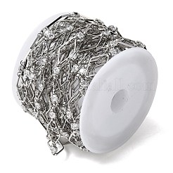 Цепи ручной работы из латуни с прозрачными кубическими циркониями в форме ромба CHC-G027-01P