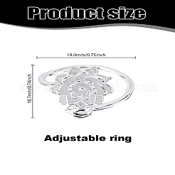 1 шт. латунные регулируемые манжеты для женщин&nbsp;RJEW-LP0003-56