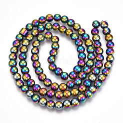 Стеклянные бусины с гальваническим покрытием  EGLA-T021-8mm-13D