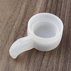 Плоские круглые с ручкой силиконовые подсвечники Молды своими руками SIMO-G010-02B